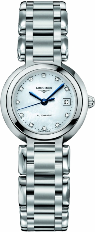 Longines,PrimaLuna 26.50mm,26.50mm,Stainless Steel,White,Automatic,Date,40hours,L8,L8.111.4.87.6