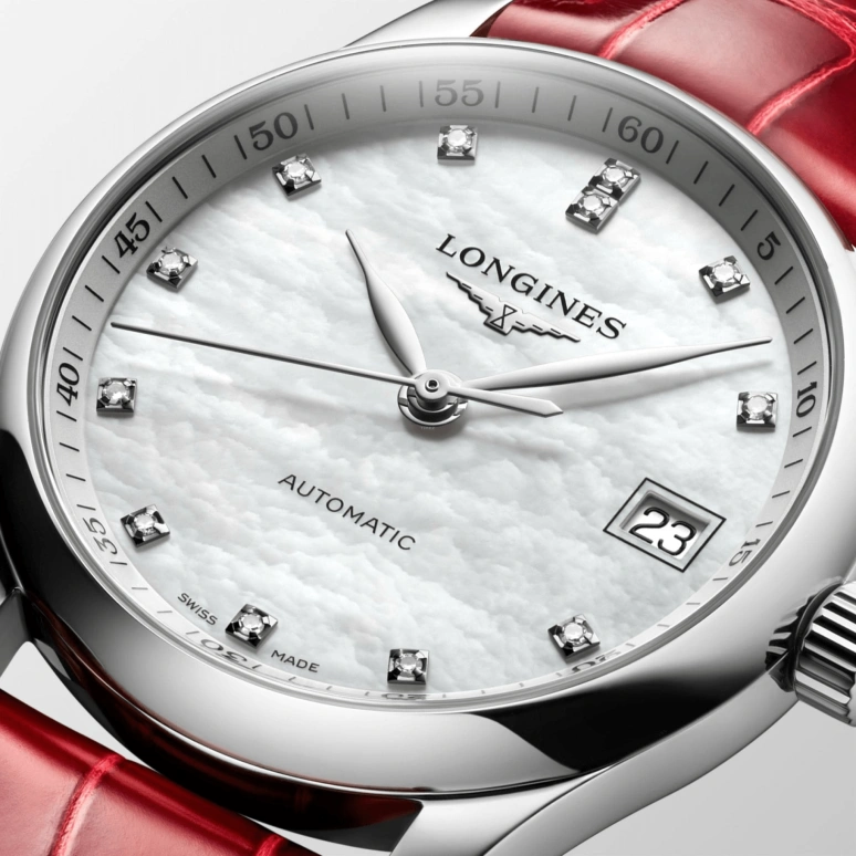 Longines,Master 34mm,34mm,Stainless Steel,White,Automatic,Day,72hours,L2,L2.357.4.87.2