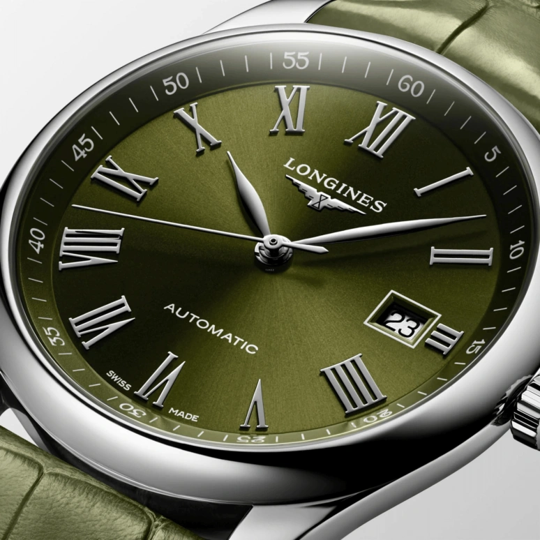 Longines,Master 40mm,40mm,Stainless Steel,Green,Automatic,Day,64hours,L2,L2.793.4.09.2