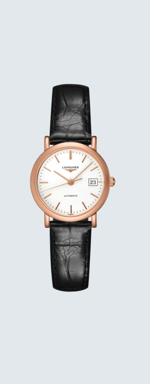 Longines,Elegant 27.20mm,27.20mm,Rose Gold,White,Automatic,Day,45hours,L4,L4.378.8.12.4