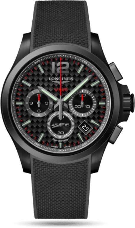 Longines,Conquest V.H.P. 42mm,42mm,Stainless Steel,Black,Quartz,Chronograph,Date,L3,L3.717.2.66.9