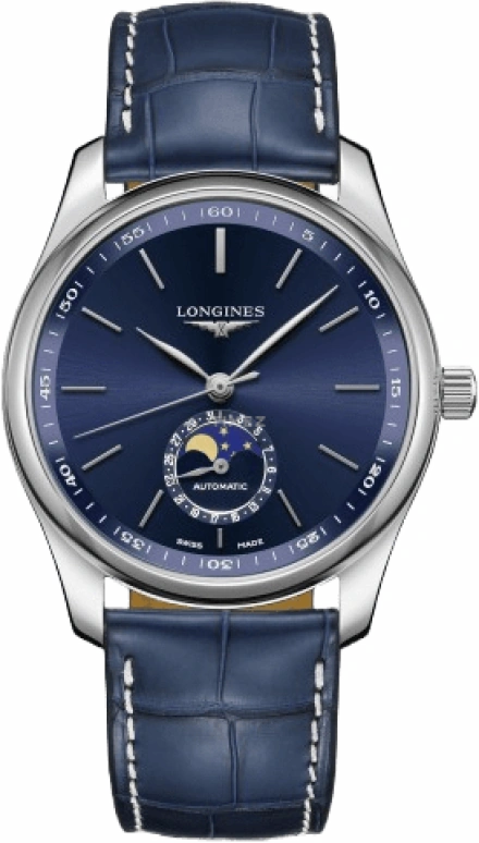 Longines,Master 40mm,40mm,Stainless Steel,Blue,Automatic,Moonphase,Day,L2,L2.909.4.92.0
