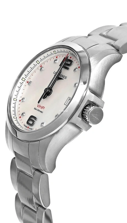 Longines,Conquest V.H.P. 36mm,36mm,Stainless Steel,White,Quartz,Day,In-house Caliber,L3,L3.316.4.87.6