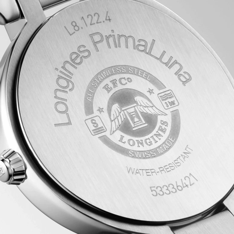 Longines,PrimaLuna 36mm,36mm,Stainless Steel,Silver,Quartz,Day,26280hours,L8,L8.122.4.71.6