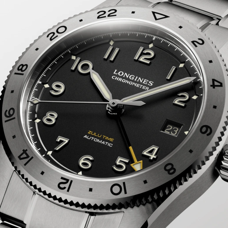 Longines,Spirit 39mm,39mm,Titanium,Black,Smoky Coal,Automatic,Day,Dule Time,L3,L3.802.1.59.6 