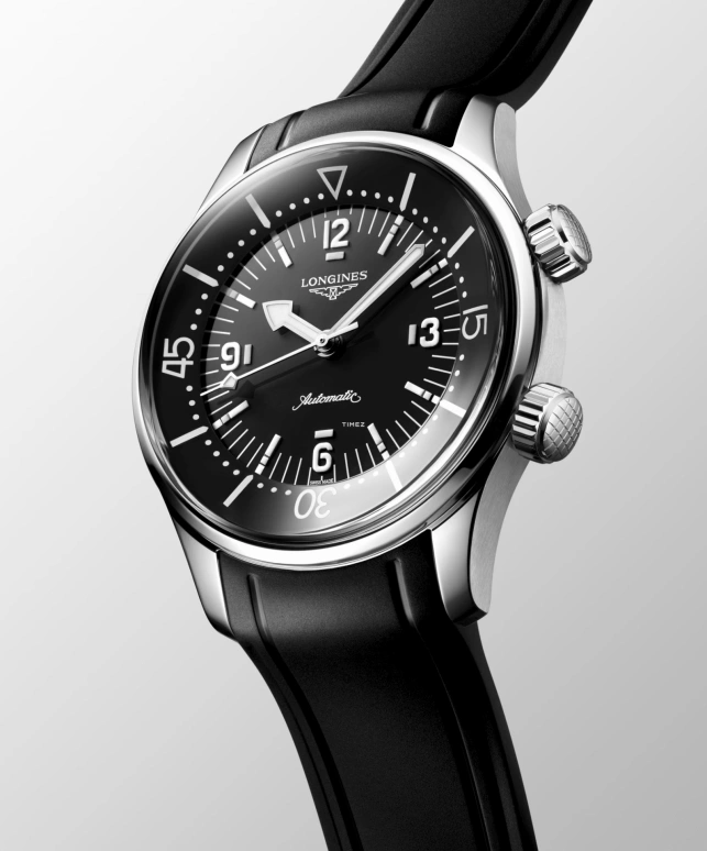 Longines,Legend Diver 39mm,39mm,Stainless Steel,Black,Automatic,Anti-magnetic,72hours,L3,L3.764.4.50.9