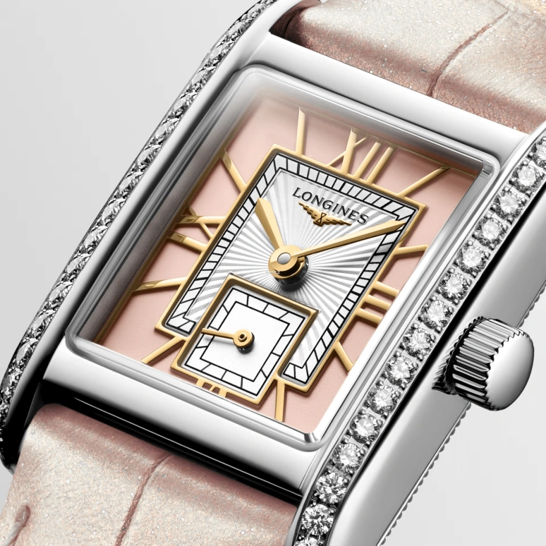 Longines,Mini DolceVita 21.50x29mm,21.50x29mm,Stainless Steel,Pink,Quartz,26280hours,In-house Caliber,L5,L5.200.0.99.2