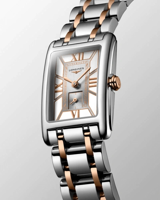 Longines,DolceVita 20.80mm,20.80mm,Pink Gold,Stainless Steel,White,Quartz,Day,26280hours,L5,L5.255.5.75.7