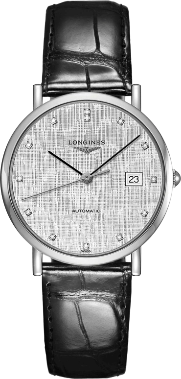 Longines,Elegant 37mm,37mm,Stainless Steel,Silver,Automatic,Date,65hours,L4,L4.810.4.77.2