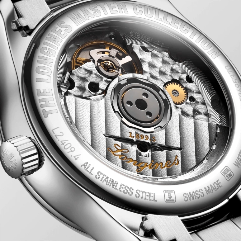 Longines,Master 34mm,34mm,Stainless Steel,Silver,Automatic,Moonphase,Date,L2,L2.409.4.78.6