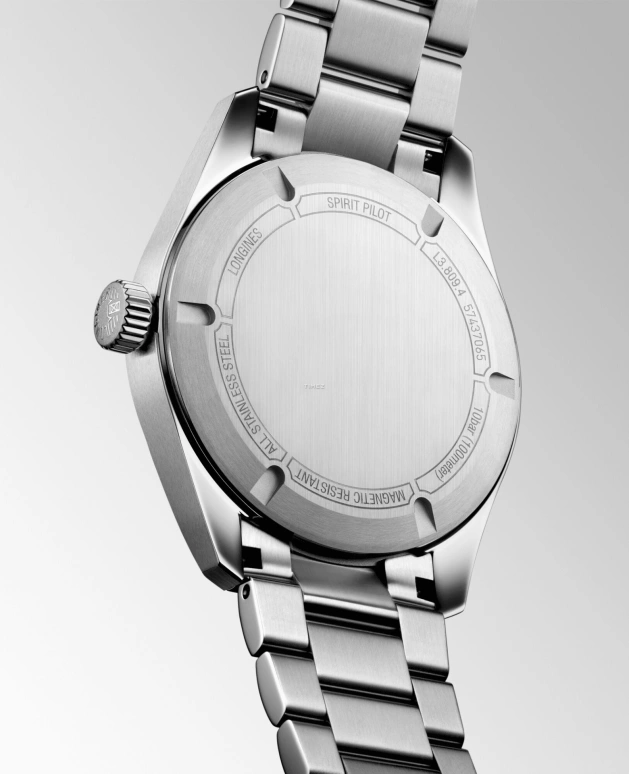 Longines,Spirit 39mm,39mm,Stainless Steel,Black,Automatic,Anti-magnetic,64hours,L3,L3.809.4.53.6