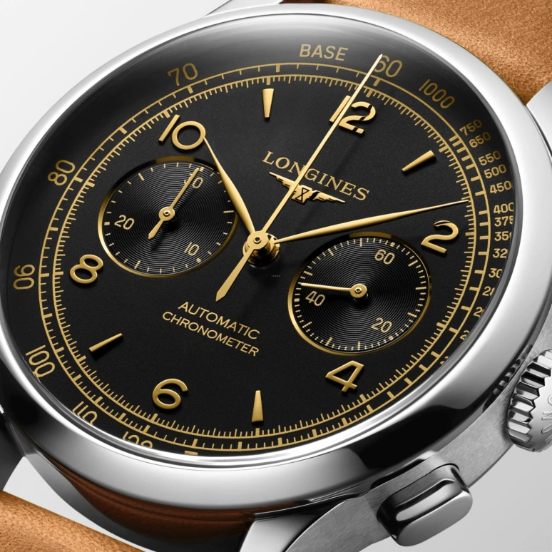 Longines,Heritage Classic 40mm,40mm,Stainless Steel,Black,Automatic,Chronograph,59hours,L2,L2.921.4.56.2