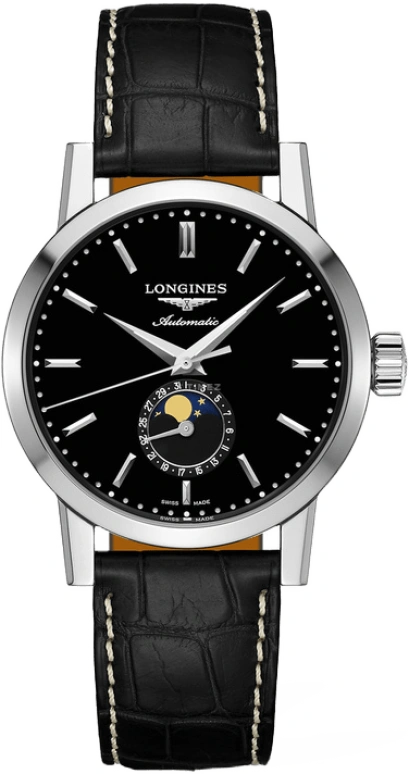 Longines,1832 40mm,40mm,Stainless Steel,Black,Automatic,Moonphase,Date,L4,L4.826.4.52.0