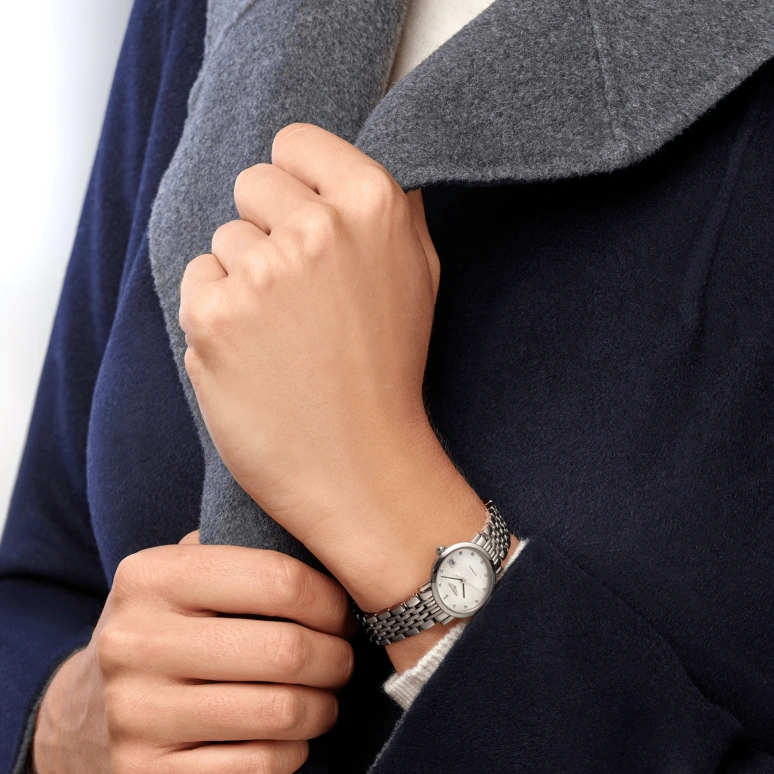 Longines,Elegant 25.50mm,25.50mm,Stainless Steel,White,Automatic,Date,40hours,L4,L4.309.4.87.6