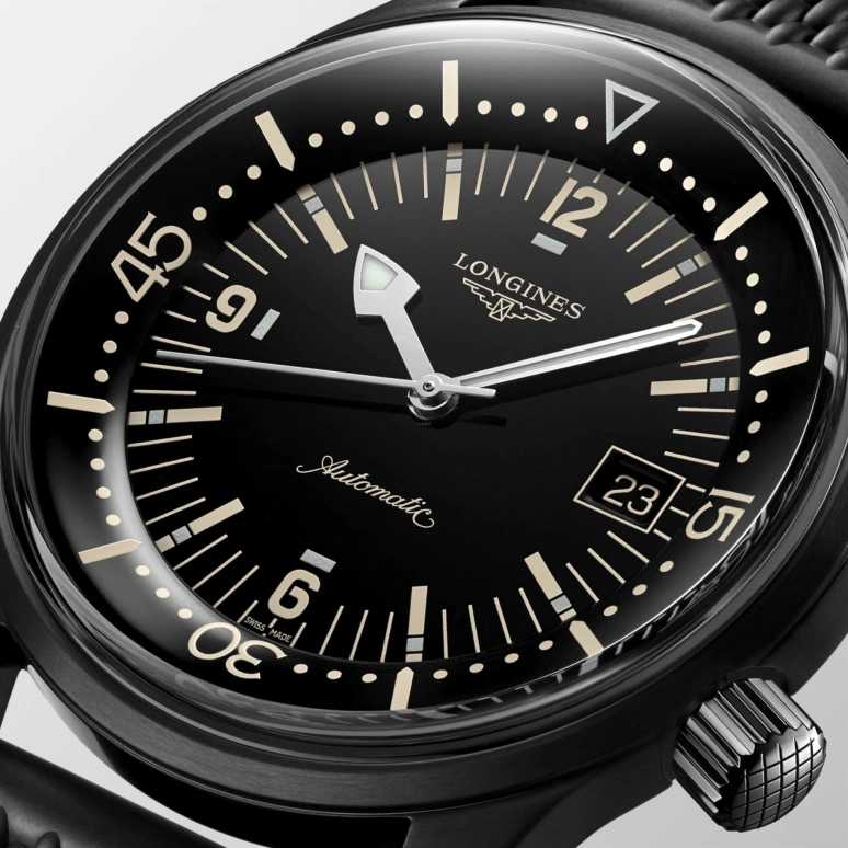 Longines,Heritage Classic 42mm,42mm,Stainless Steel,Black,Automatic,Date,65hours,L3,L3.774.2.50.9