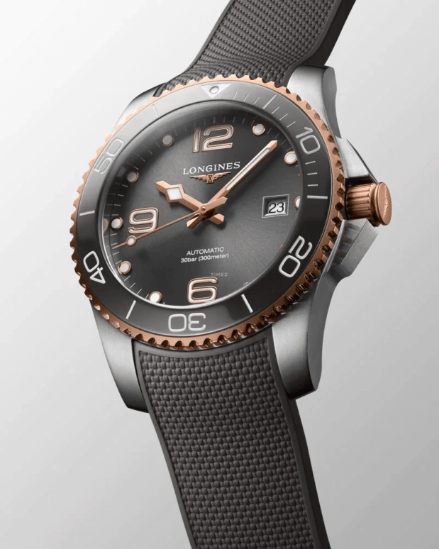 Longines,HydroConquest 41mm,41mm,Ceramic,Stainless Steel,Grey,Automatic,Date,64hours,L3,L3.781.3.78.9