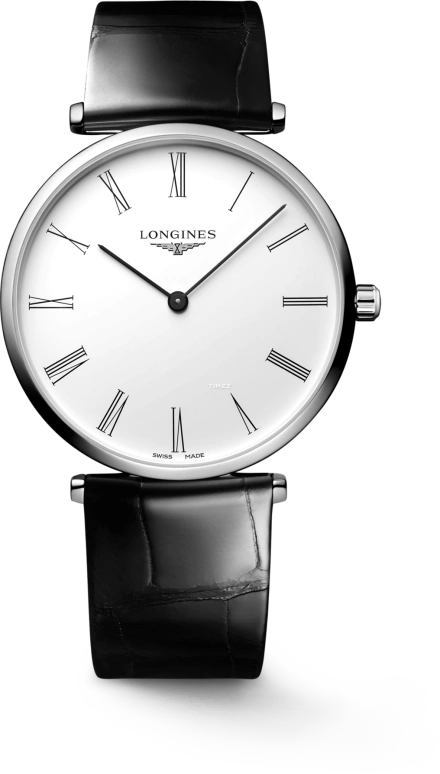 Longines,La Grande Classique 38mm,38mm,Stainless Steel,White,Quartz,In-house Caliber,Sapphire,Crystal Glass,L4,L4.866.4.11.B