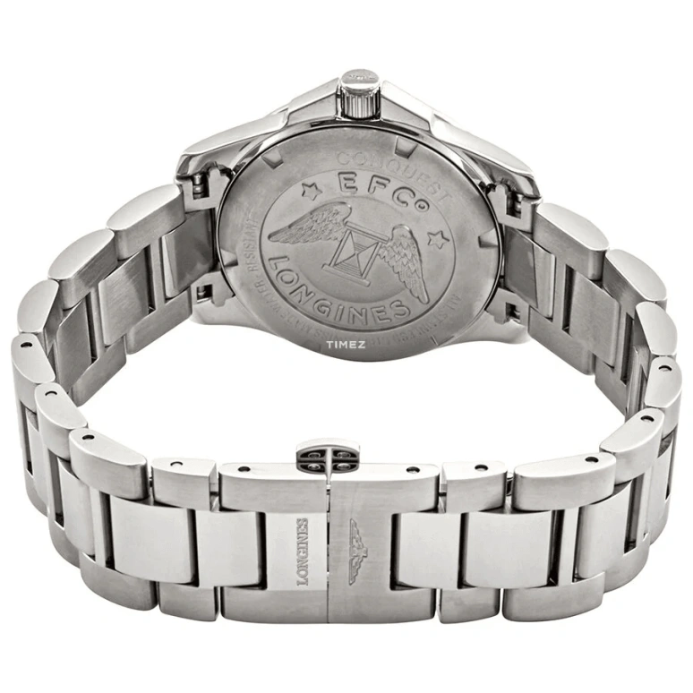 Longines,Conquest 34mm,34mm,Stainless Steel,Blue,Quartz,Day,26280hours,L3,L3.377.4.97.6