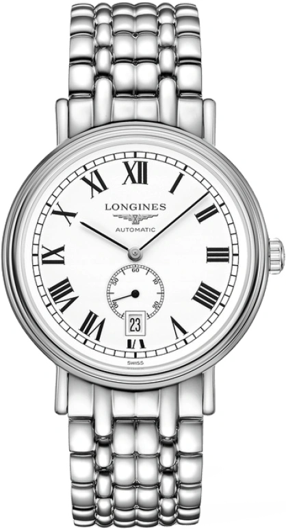 Longines,Presence 40mm,40mm,Stainless Steel,White,Automatic,Day,64hours,L4,L4.905.4.11.6
