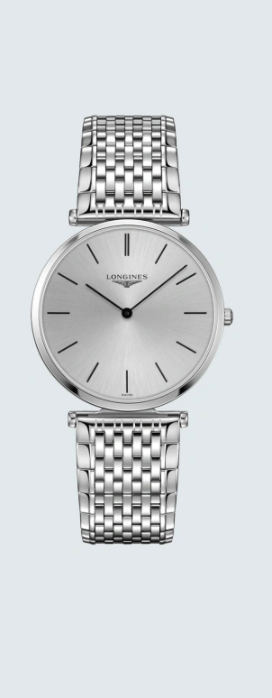 Longines,Elegant 36mm,36mm,Stainless Steel,Black,Silver,Quartz,In-house Caliber,Sapphire,L4,L4.755.4.72.6