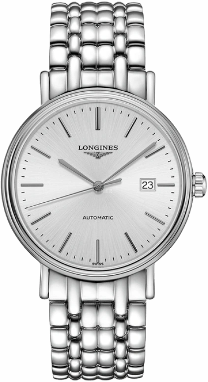 Longines,Presence 40mm,40mm,Stainless Steel,Silver,Automatic,Date,65hours,L4,L4.922.4.72.6