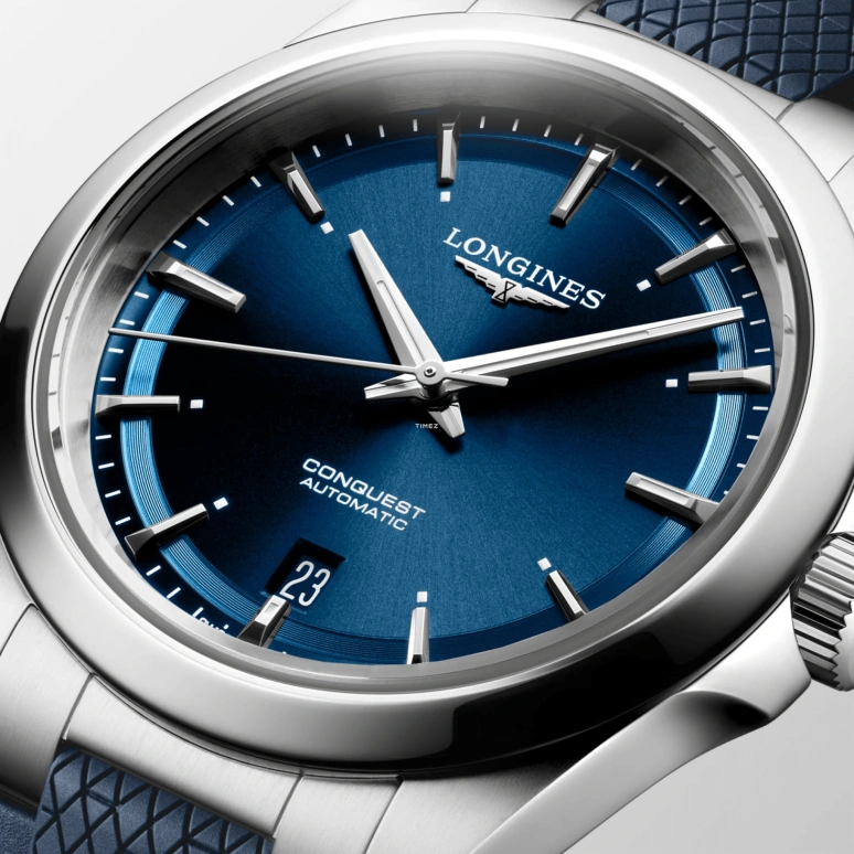 Longines,Conquest 38mm,38mm,Stainless Steel,Blue,Automatic,Day,Anti-magnetic,L3,L3.720.4.92.9