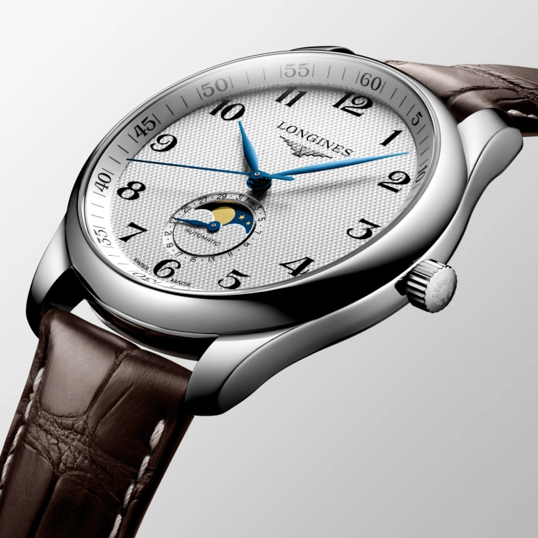 Longines,Master 42mm,42mm,Stainless Steel,Silver,Automatic,Moonphase,Date,L2,L2.919.4.78.3