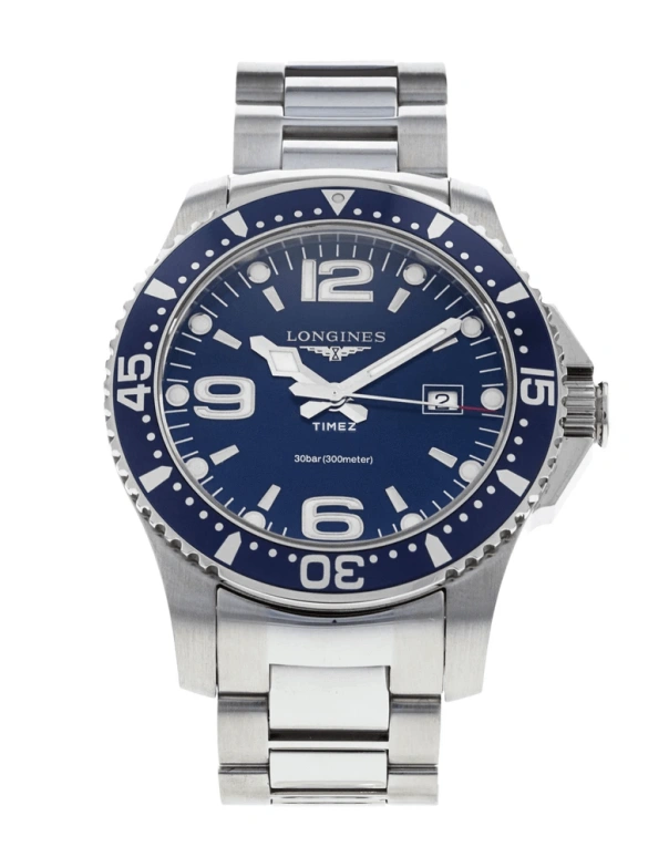 Longines,HydroConquest 39mm,39mm,Stainless Steel,Blue,Quartz,Day,26280hours,L3,L3.640.4.96.6
