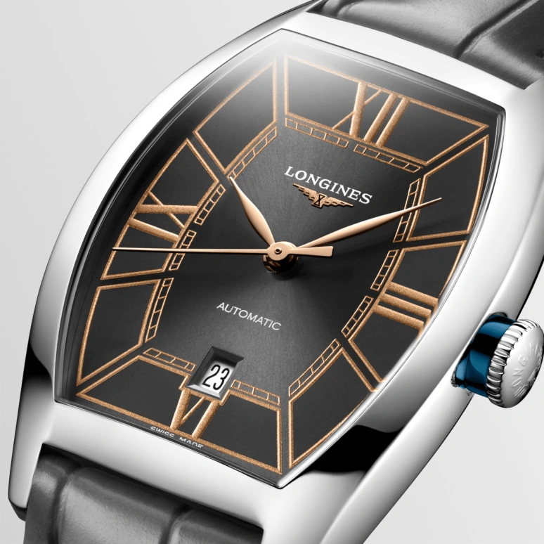 Longines,Heritage Classic 26x30.60mm,26x30.60mm,Stainless Steel,Black,Automatic,45hours,In-house Caliber,L2,L2.142.4.56.2