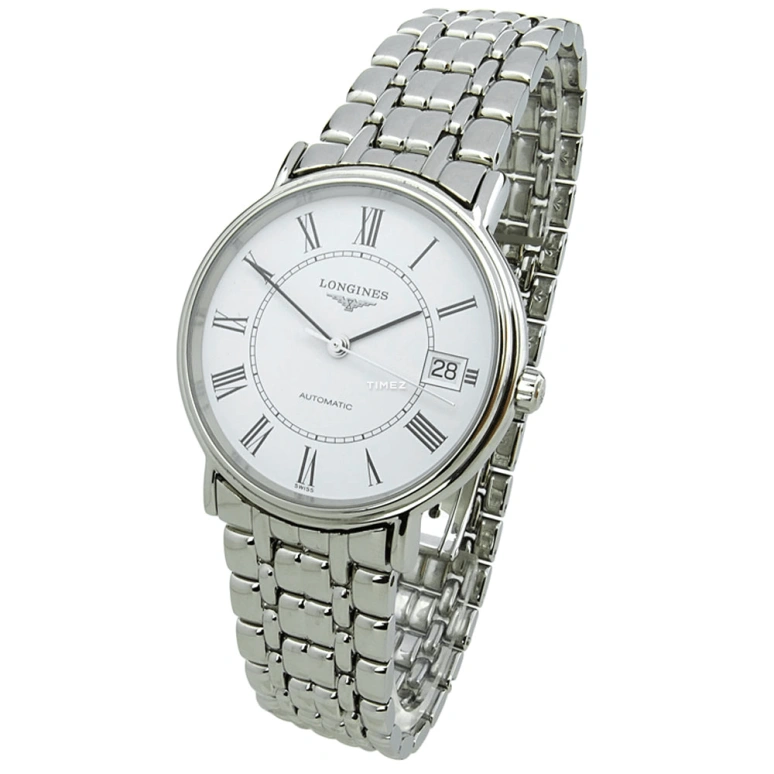 Longines,Presence 34.50mm,34.50mm,Stainless Steel,White,Automatic,Day,42hours,L4,L4.721.4.11.6