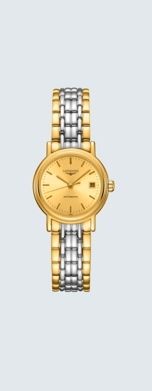 Longines,Presence 25.50mm,25.50mm,Stainless Steel,Champagne,Automatic,Date,38hours,L4,L4.321.2.32.7