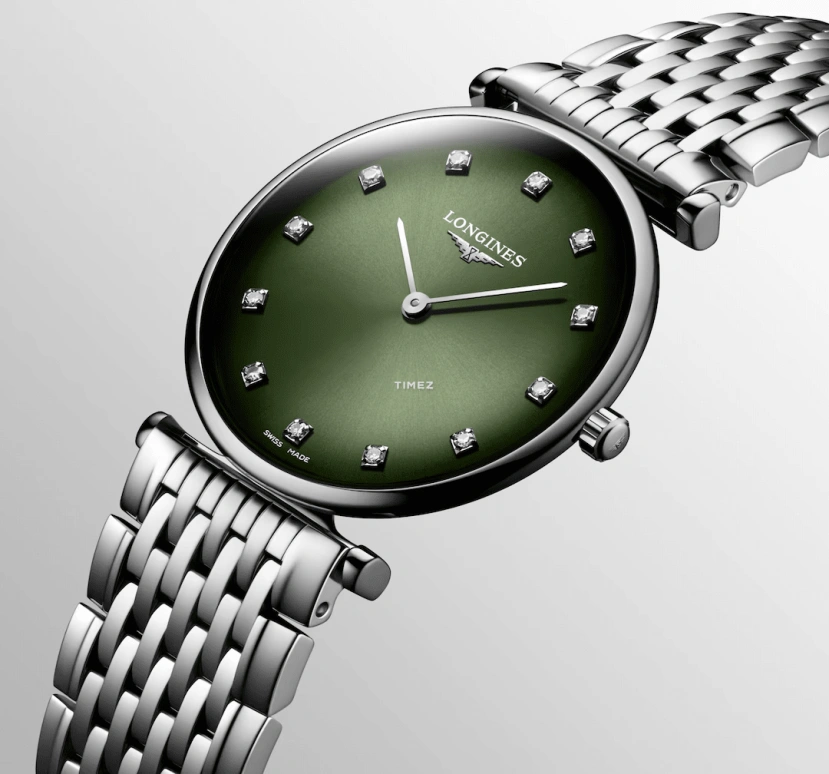 Longines,La Grande Classique 29mm,29mm,Stainless Steel,Green,Quartz,In-house Caliber,Sapphire,Hardlex,L4,L4.512.4.92.C