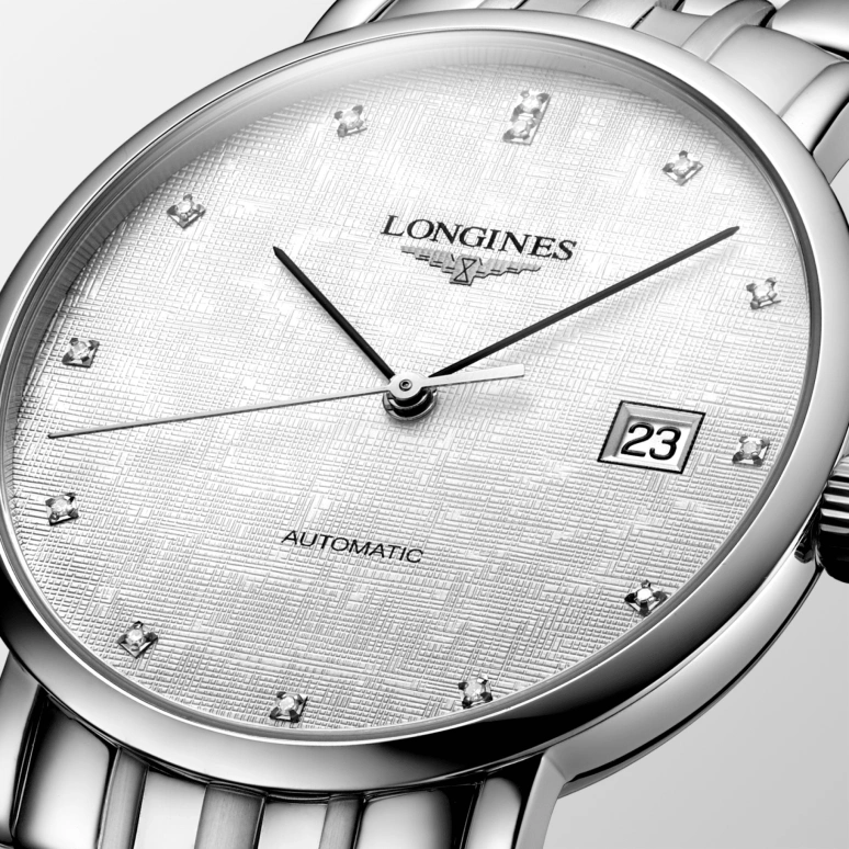 Longines,Elegant 37mm,37mm,Stainless Steel,Silver,Automatic,Date,65hours,L4,L4.810.4.77.6