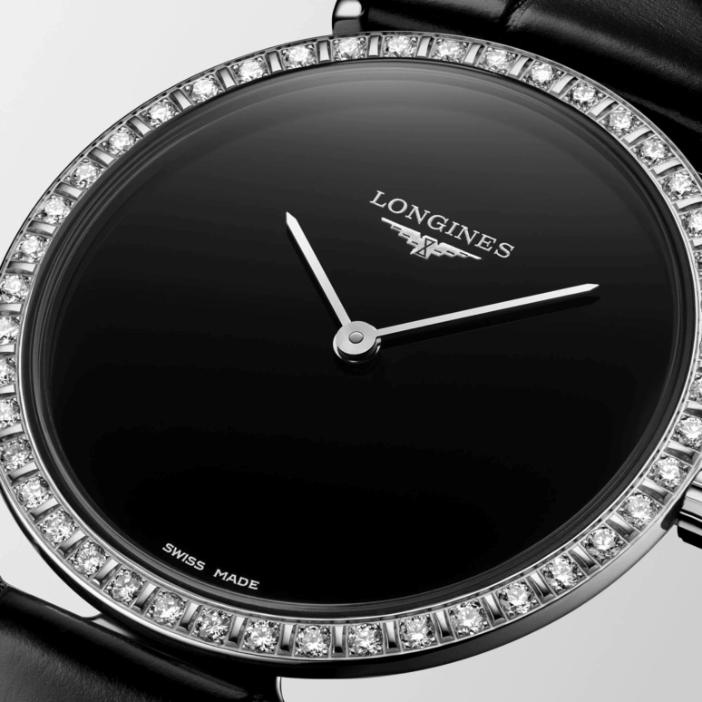 Longines,La Grande Classique 29mm,29mm,Stainless Steel,Black,Quartz,In-house Caliber,Sapphire,L4,L4.523.0.50.2
