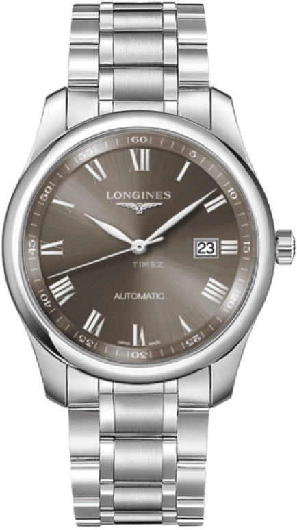 Longines,Master 40mm,40mm,Stainless Steel,Grey,Automatic,Date,65hours,L2,L2.793.4.71.6