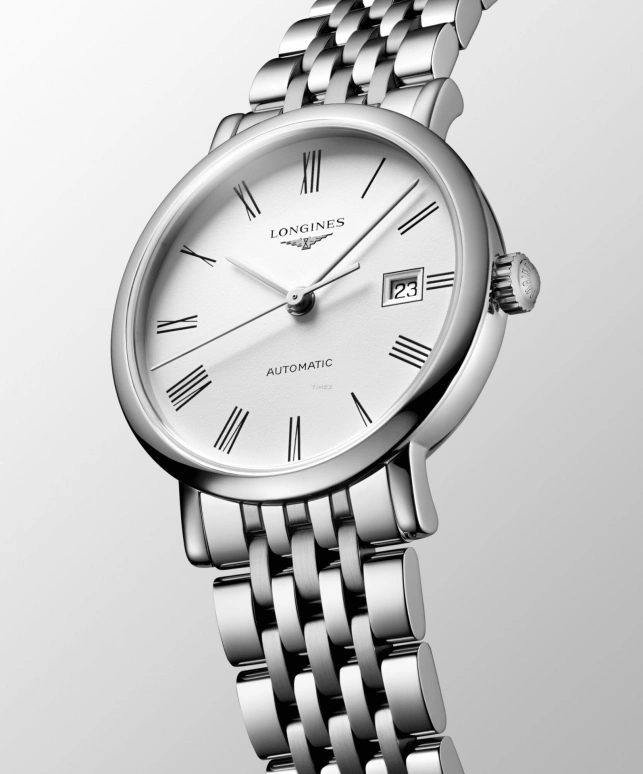 Longines,Elegant 29mm,29mm,Stainless Steel,White,Automatic,Day,40hours,L4,L4.310.4.18.6