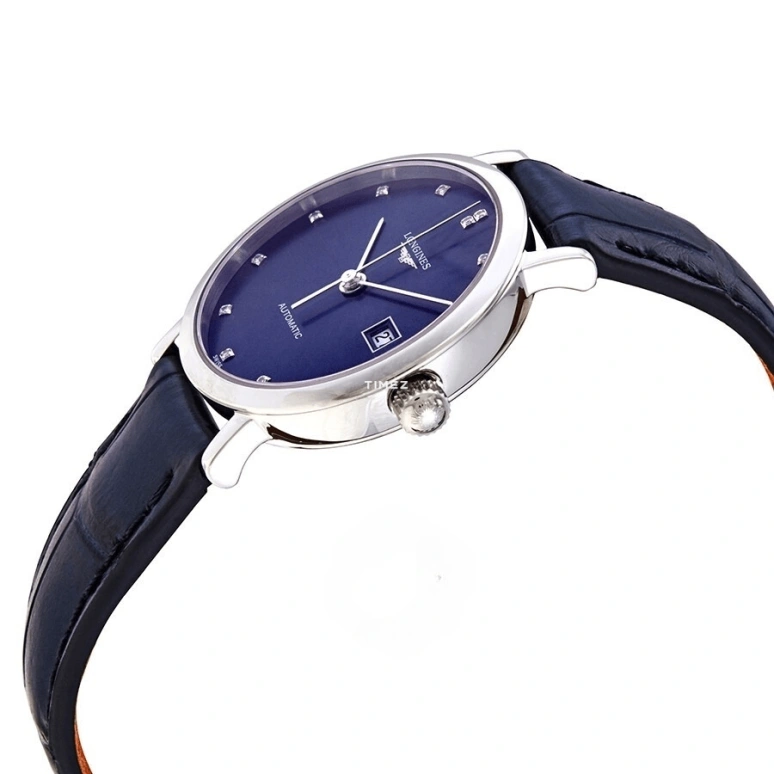Longines,Elegant 29mm,29mm,Stainless Steel,Blue,Automatic,Day,40hours,L4,L4.310.4.97.2