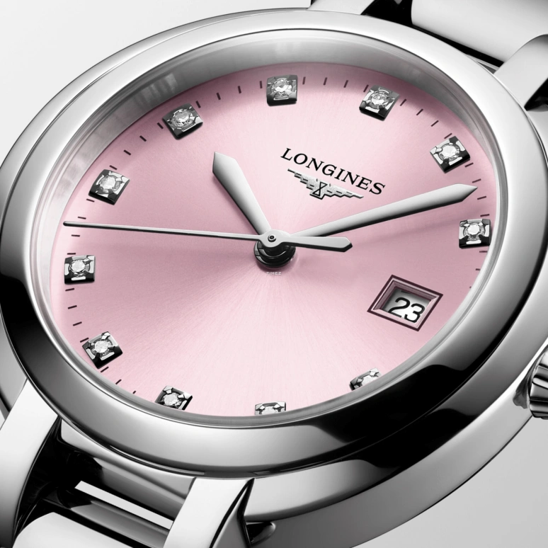 Longines,PrimaLuna 30mm,30mm,Stainless Steel,Pink,Quartz,Day,26280hours,L8,L8.122.4.99.6