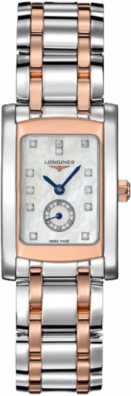 Longines,DolceVita 19.60mm,19.60mm,Pink Gold,Stainless Steel,White,Quartz,26280hours,In-house Caliber,L5,L5.155.5.88.7