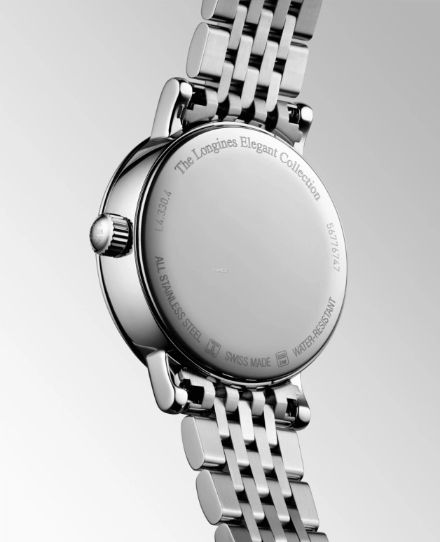 Longines,Elegant 30mm,30mm,Stainless Steel,White,Quartz,Moonphase,Day,L4,L4.330.4.87.6