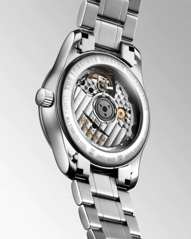 Longines,Master 34mm,34mm,Stainless Steel,White,Automatic,Moonphase,Date,L2,L2.409.4.87.6