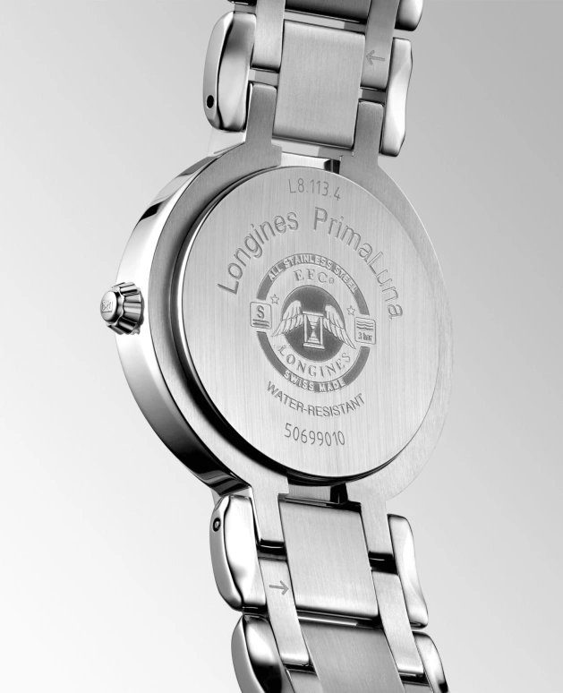 Longines,PrimaLuna 30mm,30mm,Stainless Steel,Pink,Automatic,Day,45hours,L8,L8.113.4.99.6