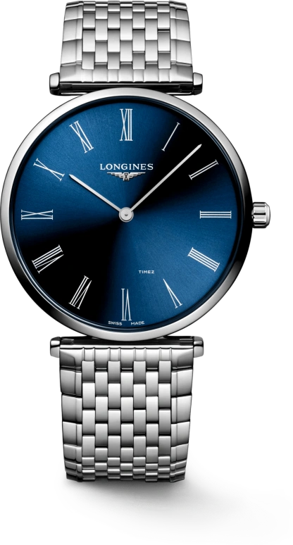Longines,La Grande Classique 38mm,38mm,Stainless Steel,Blue,Quartz,In-house Caliber,Sapphire,Crystal Glass,L4,L4.866.4.94.C