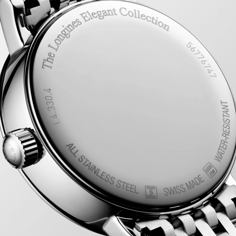Longines,Elegant 30mm,30mm,Stainless Steel,White,Quartz,Moonphase,Day,L4,L4.330.4.87.6