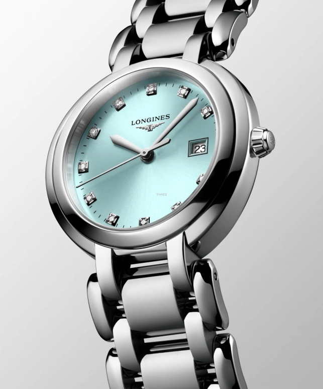 Longines,PrimaLuna 30mm,30mm,Stainless Steel,Ice Blue,Quartz,Day,26280hours,L8,L8.122.4.90.6
