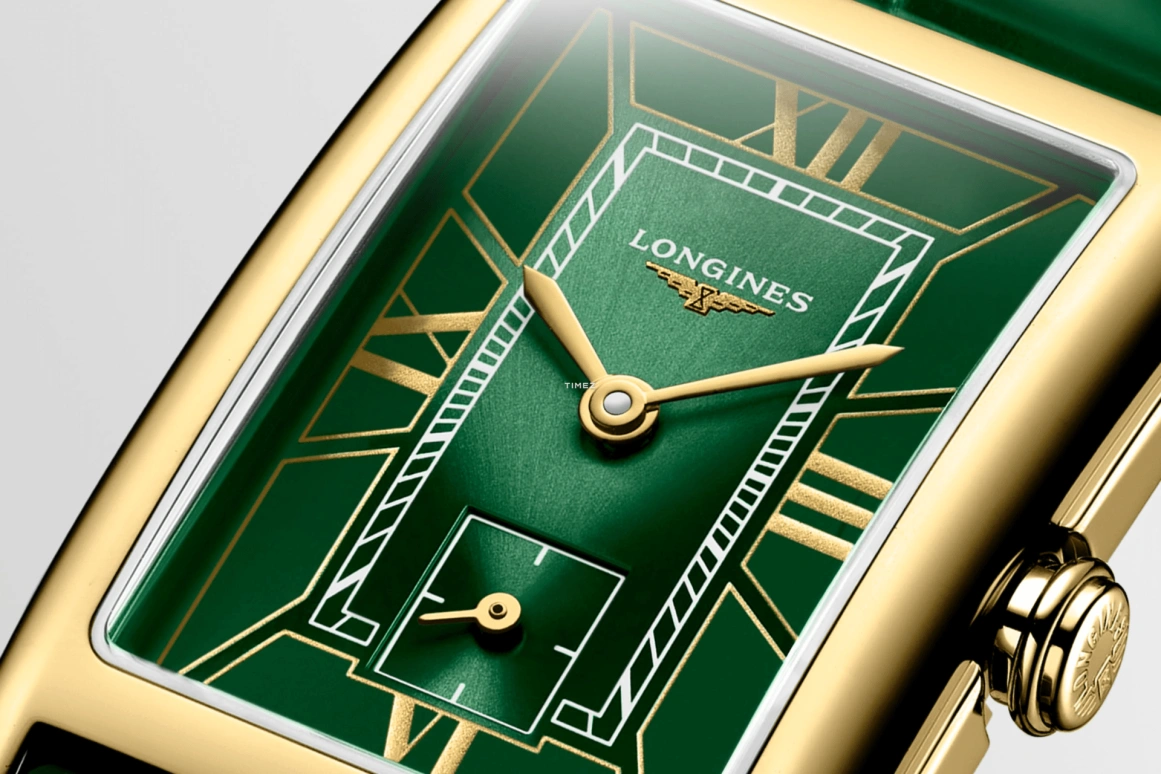 Longines,DolceVita 23x37mm,23x37mm,Yellow Gold,Green,Quartz,26280hours,In-house Caliber,L5,L5.512.6.95.2