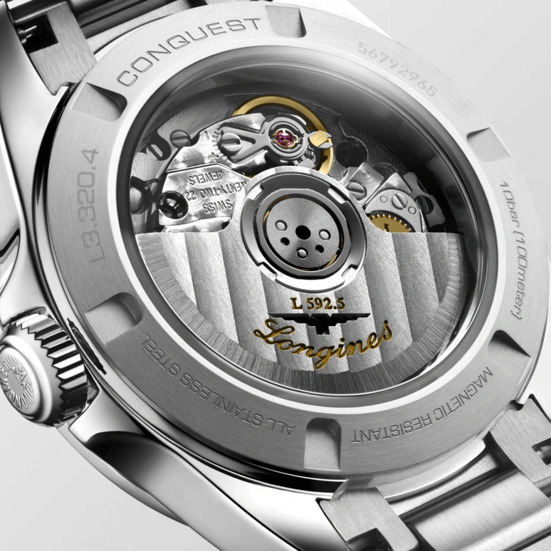 Longines,Conquest 30mm,30mm,Stainless Steel,Green,Automatic,Day,Anti-magnetic,L3,L3.320.4.07.6