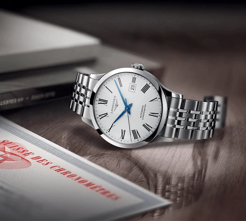 Longines,Record 26mm,26mm,Stainless Steel,White,Automatic,Date,40hours,L2,L2.320.4.11.2