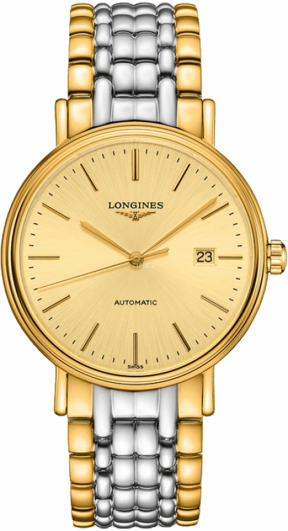 Longines,Presence 40mm,40mm,Stainless Steel,Champagne,Automatic,Date,65hours,L4,L4.922.2.32.7