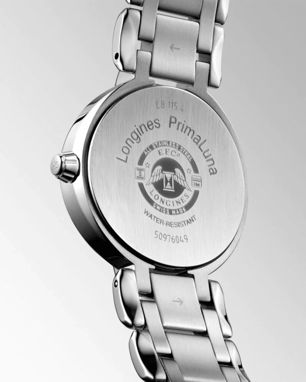 Longines,Elegant 30.50mm,30.50mm,Stainless Steel,Olive Green,Silver,Quartz,In-house Caliber,Sapphire,L8,L8.115.4.61.6